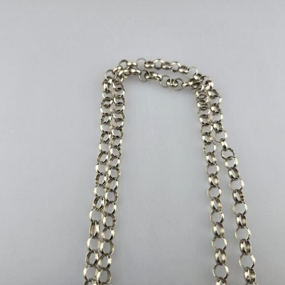 Vintage Sterling Silver Scent Capsule Pendant Necklace 37.5” - Picture 4 of 5